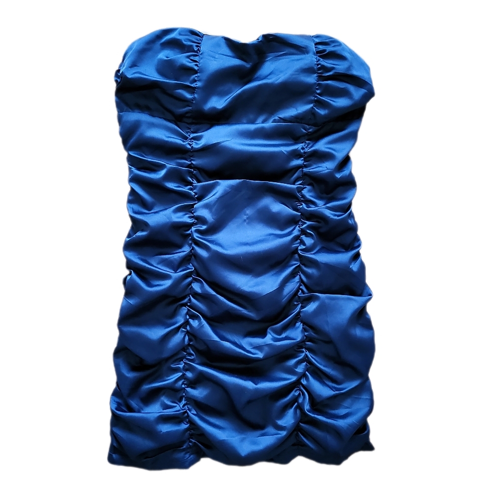 Miss Kelly Blue Strapless Cocktail Dress Size Small